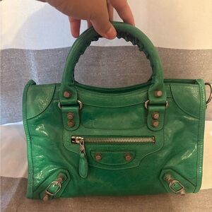 Balenciaga Vibrant Green Satchel